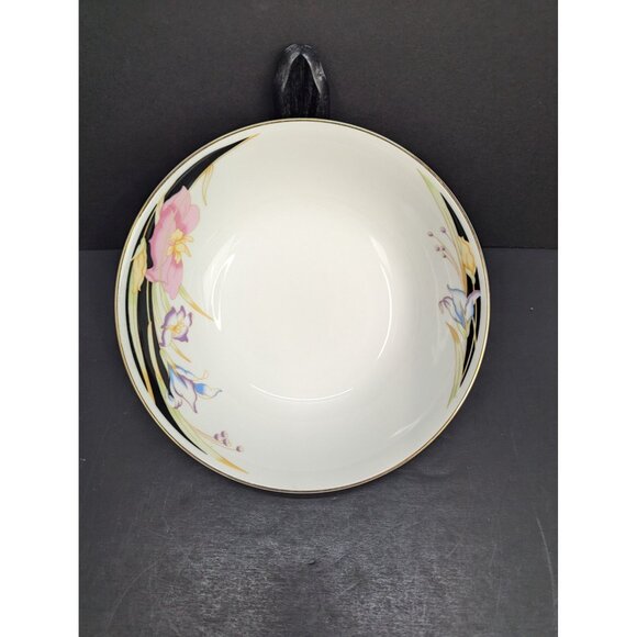 Seizan Fine China Japan Iris 7950 Large Vegetable Serving Bowl 2 5/8" x 9" - Picture 2 of 6